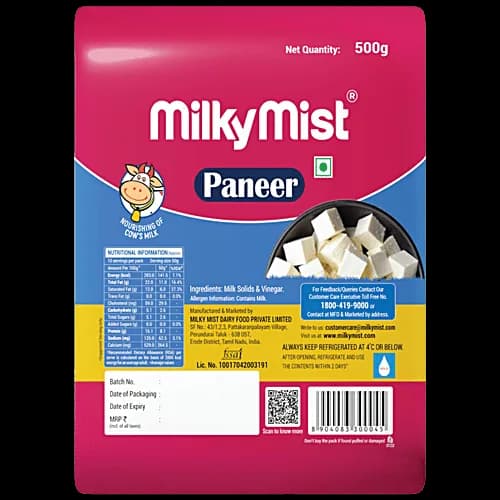 Milky mist Fresh Paneer 500g